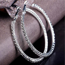 Afbeelding in Gallery-weergave laden, CRYSTAL HOOP EARRINGS