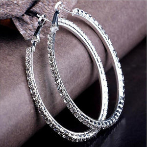 CRYSTAL HOOP EARRINGS