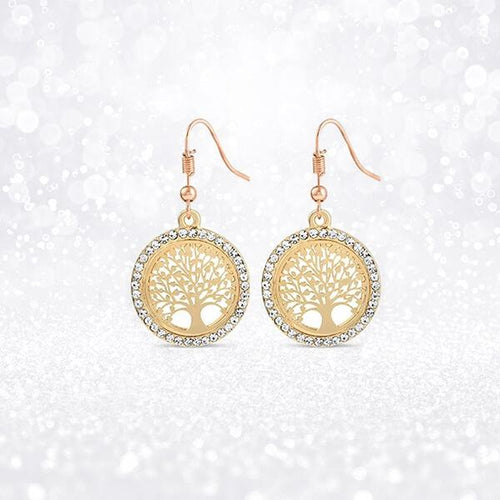 TREE OF LIFE GOLD EARRINGS