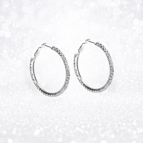 CRYSTAL HOOP EARRINGS