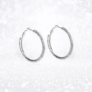 Crystal discount hoops earrings