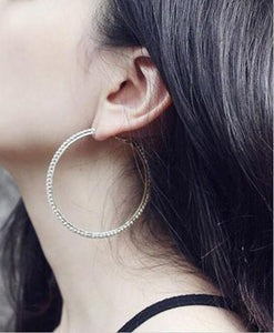 CRYSTAL HOOP EARRINGS