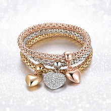 Afbeelding in Gallery-weergave laden, KRYSTAL &amp; SOLID CHARM BRACELET