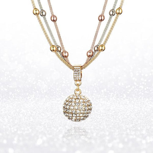 CRYSTAL BALL NECKLACE