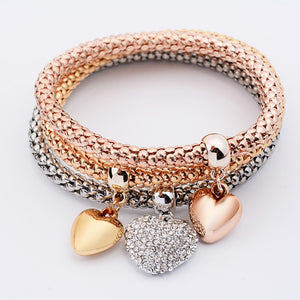 KRYSTAL & SOLID CHARM BRACELET